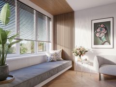 Decowall Acoustic stejar bronz 260x30cm 2 bucăți