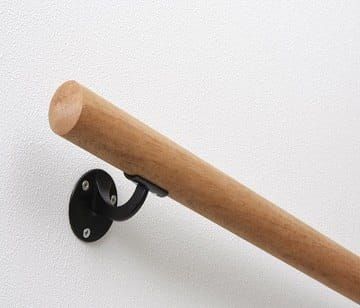 Hardhouten trapleuning rond 100 cm