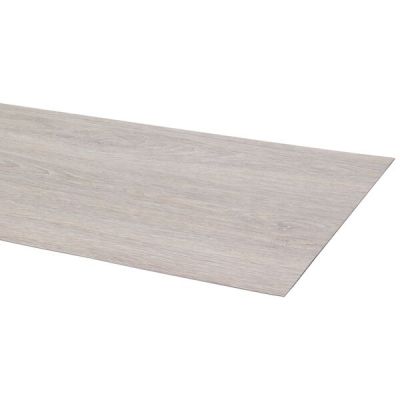 Overzettreden zelfklevend vinyl zilvergrijs eiken 130 x 40 cm