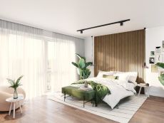 CanDo green Wood Decowall donker eiken - houten lattenwand
